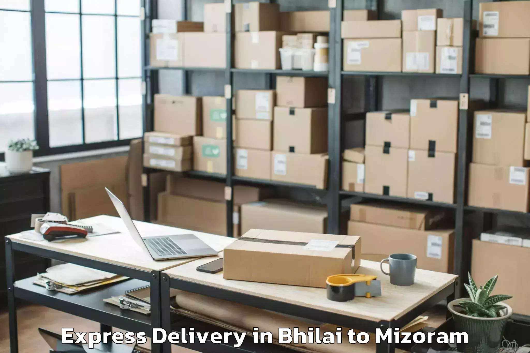 Professional Bhilai to Darlawn Express Delivery